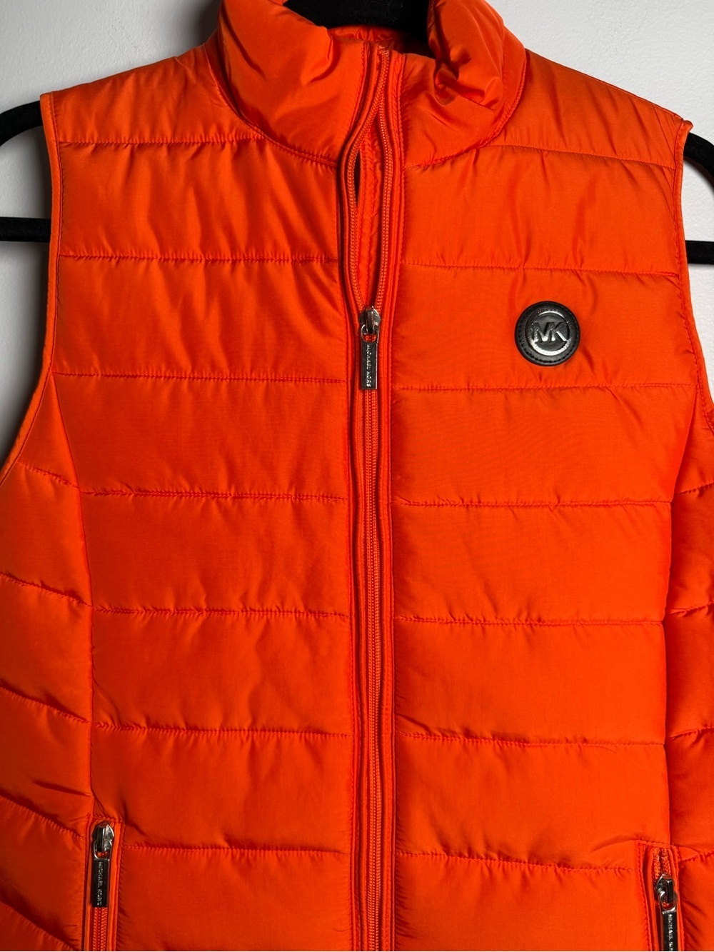MICHAEL Michael Kors Bright Orange Quilted Puffer Vest - Picture 4 of 12